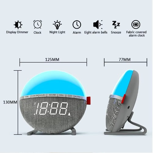 2024 Custom Gift Best Design Children's Alarm Night Light Clock Wake Up Lights Simulate Daylight