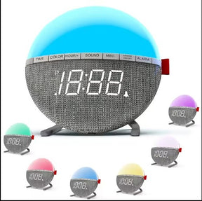 2024 Custom Gift Best Design Children's Alarm Night Light Clock Wake Up Lights Simulate Daylight